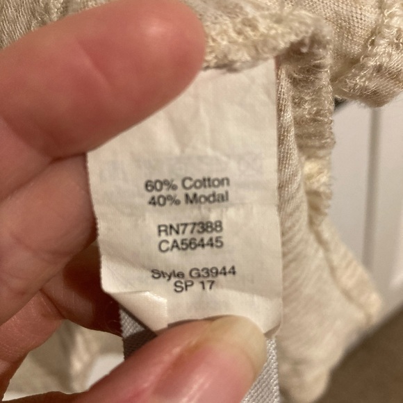 Madewell Short Sleeve Hi Low Striped Tan and Cream Tee Size XS - Picture 4 of 6